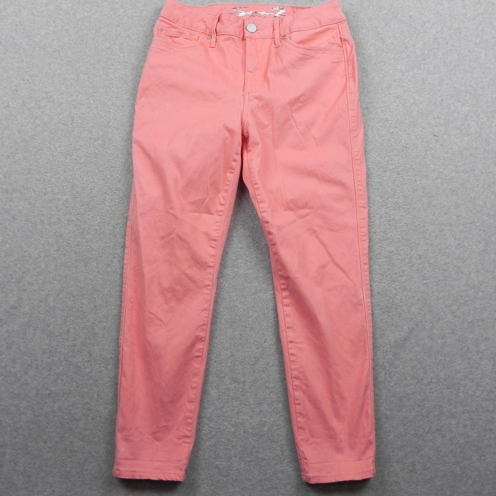 Seven7 Jeans Womens 6 High Rise Skinny Crop Stretch Flex Skin-Fit Denim Pink